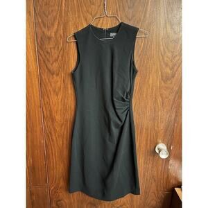 Banana Republic Sheath Dress Womens Size 2 Black Sleeveless Round Neck Back Zip